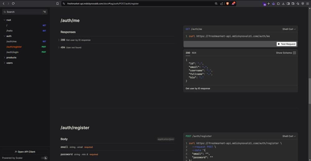 Fresh Market API